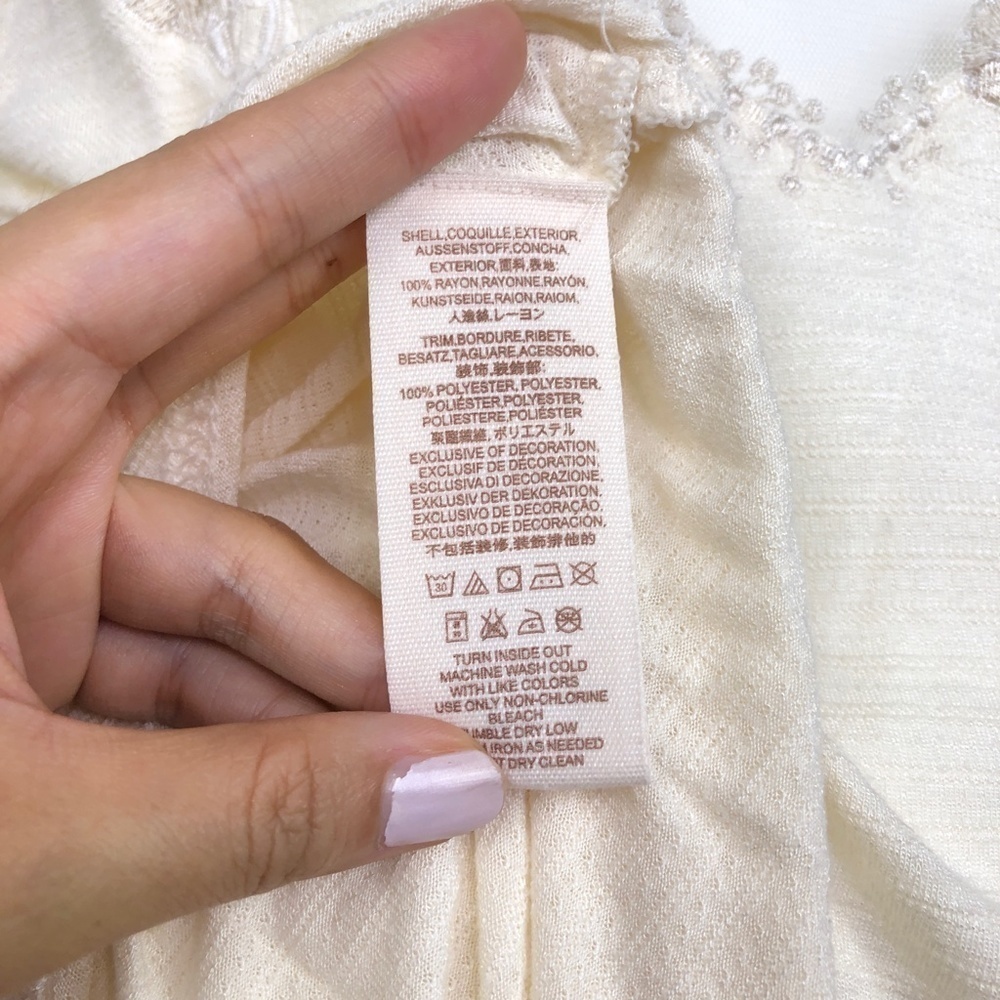 NWT Free People Cream/Ivory Lace Blouse - Picture 9 of 10